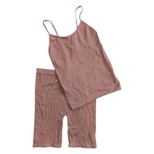 EUC Workhall lounge set tank top biker shorts